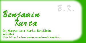 benjamin kurta business card